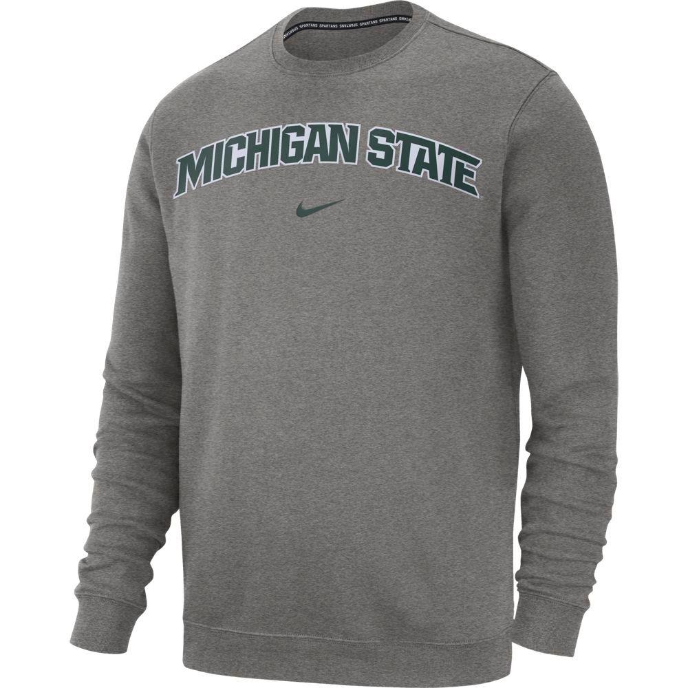  Michigan State Nike Fleece Club Crew Sweatshirt