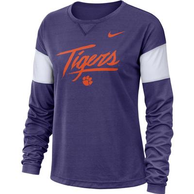 Clemson Nike Dri-FIT Long Sleeve Breathe Top