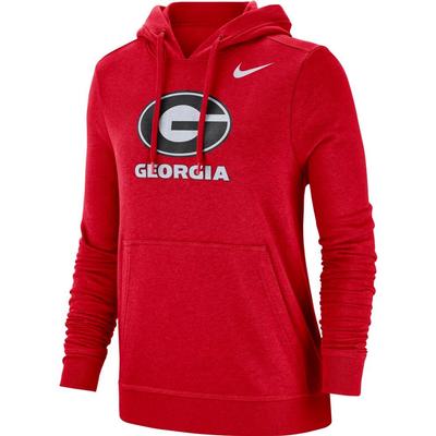 Georgia Nike Women's Pullover Club Hoodie