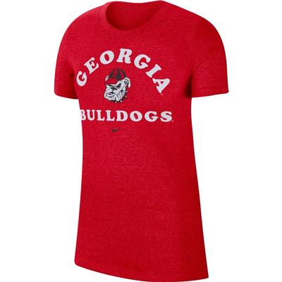 Georgia Nike Women's Marled Vintage Logo Short Sleeve Tee