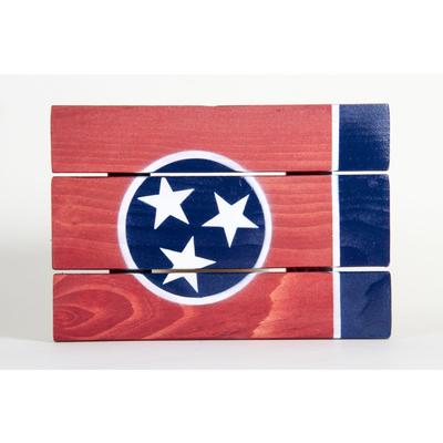 Tennessee State Flag Wooden Sign (12