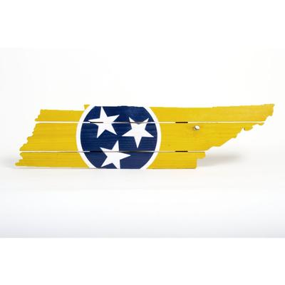 Gold and Navy Tristar Tennessee Wooden Sign (30.25
