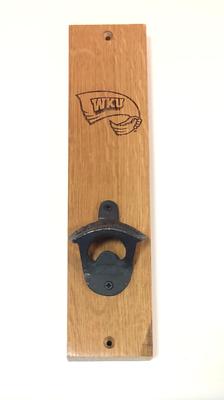 Western Kentucky Timeless Etchings Razorback Logo Mounted Bottle Opener