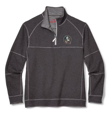 Florida State Tommy Bahama Sandbar Slub Reversible Half-Zip Sweater