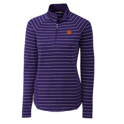 Clemson Cutter & Buck Long Sleeve Evie 1/2 Zip Pullover