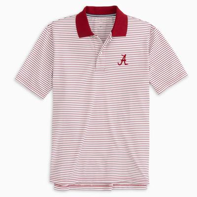 Alabama Southern Tide Gameday Pique Stripe Polo