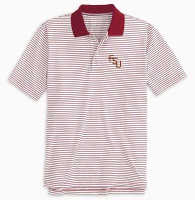 Florida State Southern Tide Gameday Pique Stripe Polo