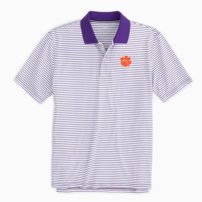 Clemson Southern Tide Gameday Pique Stripe Polo
