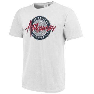 Arkansas Throwback Circle Script Comfort Colors Tee