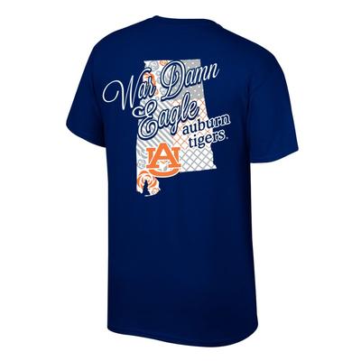 Auburn Women's Script on State Tee Shirt