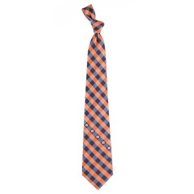 Auburn Woven Polyester Check Tie