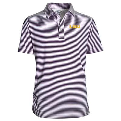 LSU Toddler Carson Striped Polo