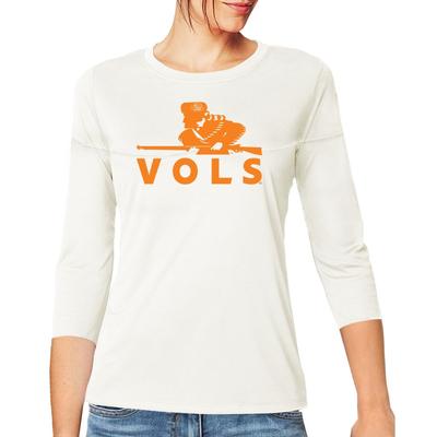 Tennessee Retro Brand Women's 3/4 Sleeve Football Jersey Crop Top