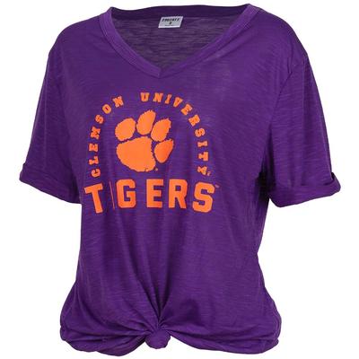 Clemson Dodge Knotted V-Neck Tee