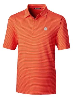 Clemson Cutter & Buck Forge Pencil Stripe Big & Tall Polo