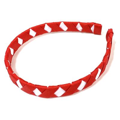 Red & White Criss Cross Headband