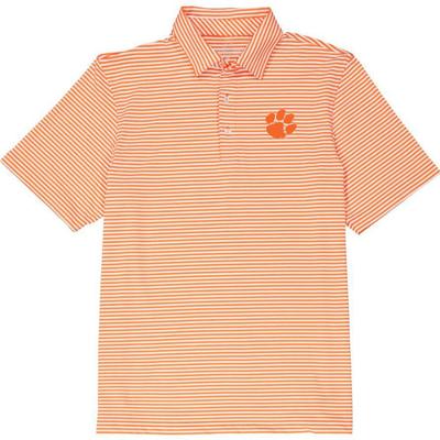 Clemson Vineyard Vines Winstead Stripe Sankaty Performance Polo