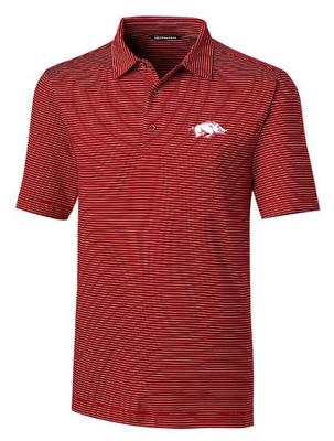Arkansas Cutter & Buck Forge Pencil Stripe Polo
