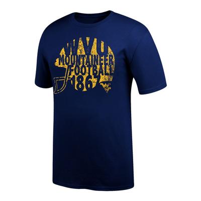 West Virginia Women's Football Helmet Tee Shirt