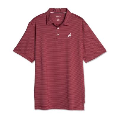 Alabama Johnnie-O Men's Pinstripe Albatross Polo