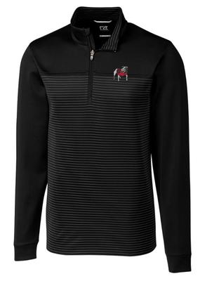 Georgia Cutter & Buck Traverse Stripe Half Zip Pullover