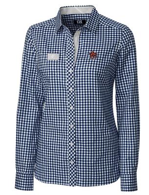 Auburn Cutter & Buck Women's Gingham Buttondown Shirt