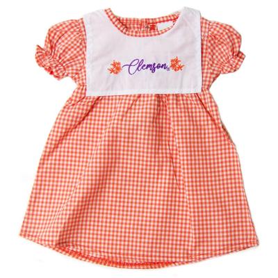 Clemson Little Kings Infant Gingham Dress