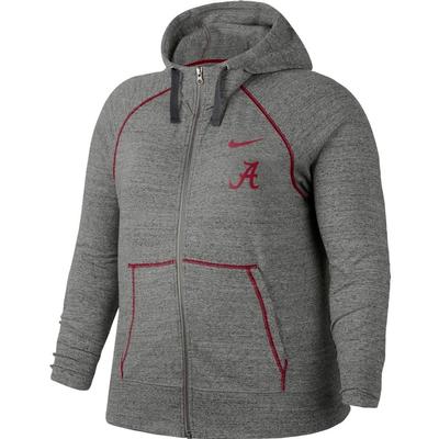Alabama Nike Vintage Gym Full Zip Hoodie - Plus Sizes