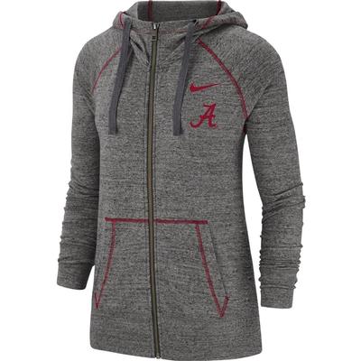 Alabama Nike Vintage Gym Full Zip Hoodie