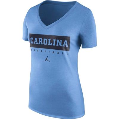 UNC Nike Women's Tri-Blend V-Neck Tee