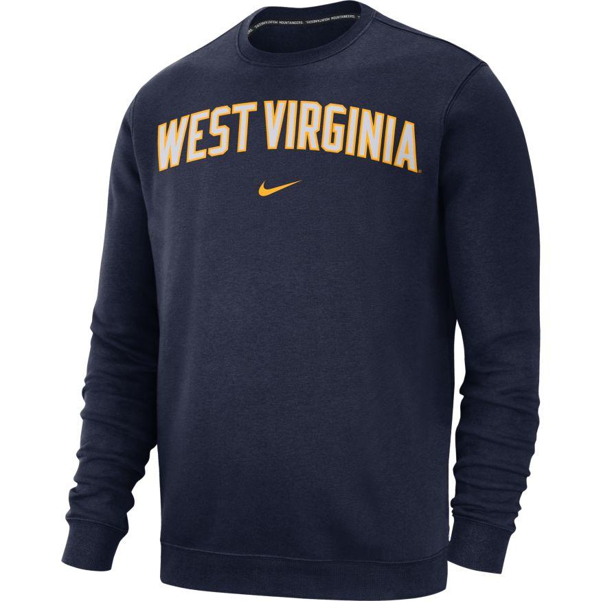 WVU | West Virginia Nike Fleece Club Crew Sweater