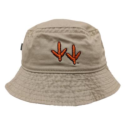 Virginia Tech Legacy Hokie Tracks Khaki Twill Bucket Hat