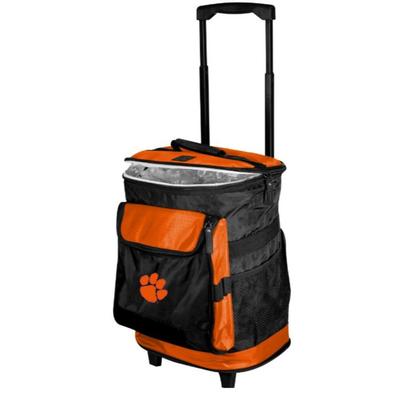 Clemson Logo Brands Rolling Cooler