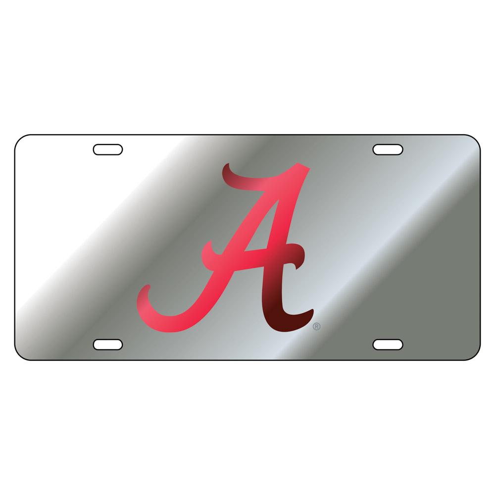  Alabama License Plate Silver With Crimson A