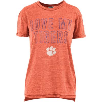 Clemson Pressbox Women's Love Lines Tee Shirt