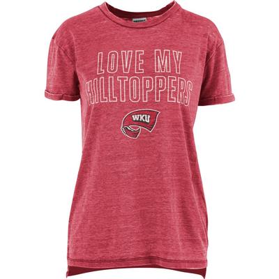 Western Kentucky Pressbox Women's Love Lines Tee Shirt