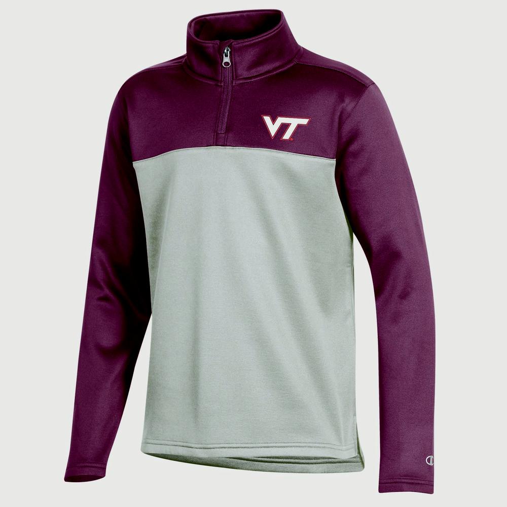 Virginia Tech Youth Champion Poly 1/4 Zip Fleece