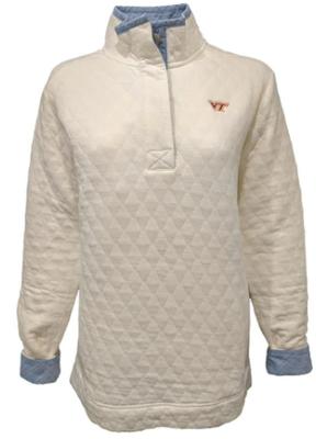 Virginia Tech Southern Tide Women's Quilted Pullover