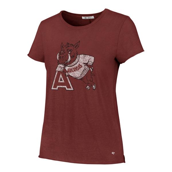 Arkansas 47 Brand Vault Leaning Hog Crew Tee