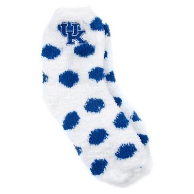 Kentucky ZooZatz Reverse Fuzzy Dot Socks