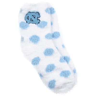 North Carolina ZooZatz Reverse Fuzzy Dot Socks