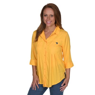 West Virginia University Girls Front Pleat Button-Up