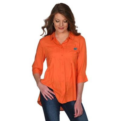 Florida University Girl Front Pleat Button-Up