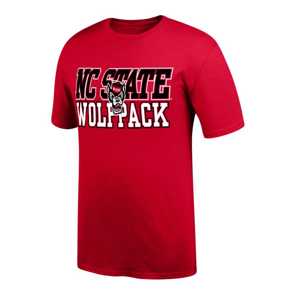 Pack | NC State Wolfpack Block Tee with Logo Tee Shirt | Alumni Hall