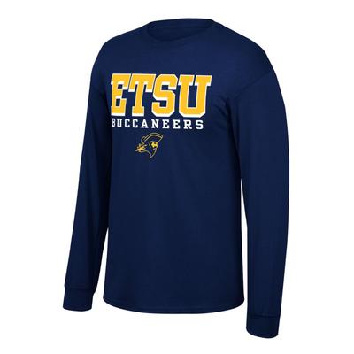 ETSU Men's Stacked Logo Long Sleeve Tee