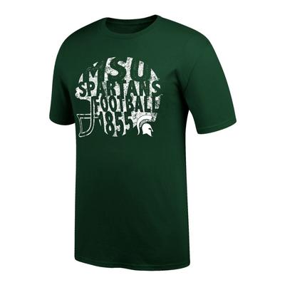 Michigan State Women's Football Helmet Tee Shirt