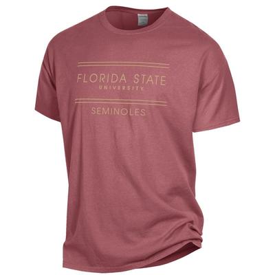 FSU Women's ComfortWash Double Bar S/S Tee
