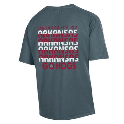 Arkansas ComfortWash Repeat Stripe Pocket Tee