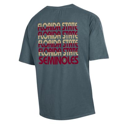 FSU ComfortWash Repeat Stripe Pocket Tee