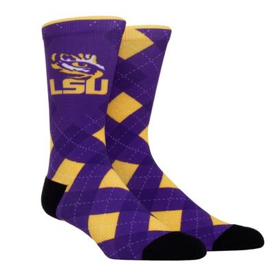LSU Rock'em Hyperoptic Argyle Socks